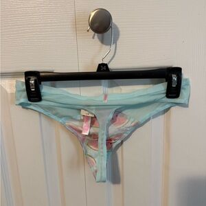 PINK Victoria's Secret Light Blue Thong